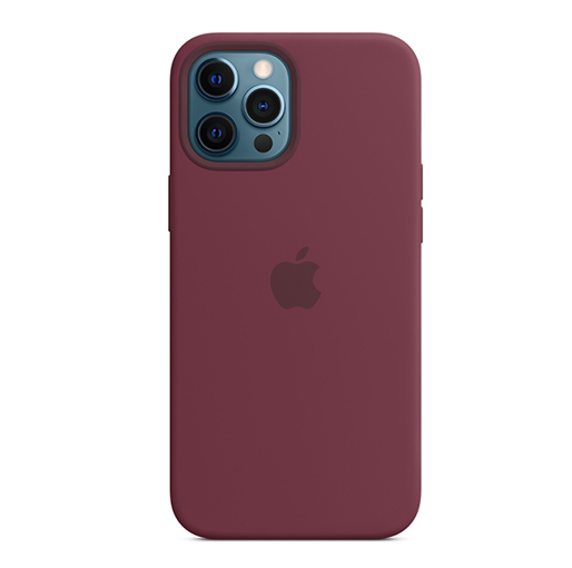 Buy iPhone 12 Pro Max Silicone Case with MagSafe - Plum at best price in Qatar.
