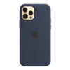 Buy iPhone 12 | 12 Pro Silicone Case with MagSafe - Deep Navy at best price in Qatar.