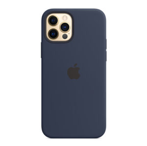 Buy iPhone 12 | 12 Pro Silicone Case with MagSafe - Deep Navy at best price in Qatar.
