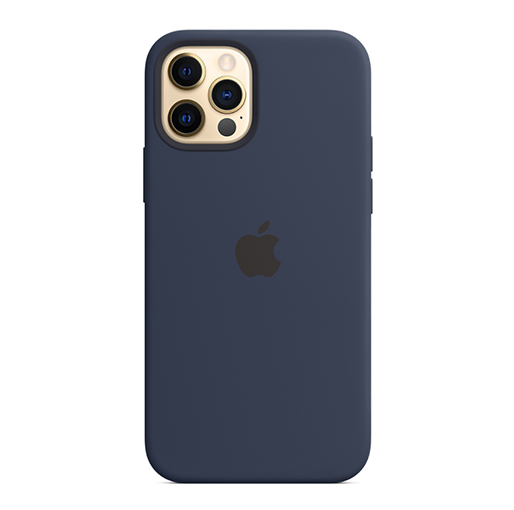 Buy iPhone 12 | 12 Pro Silicone Case with MagSafe - Deep Navy at best price in Qatar.