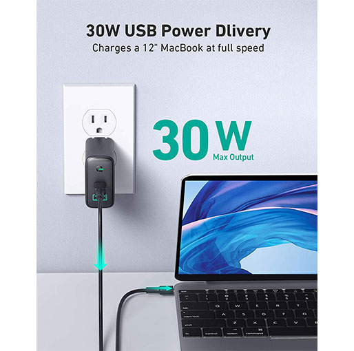 AUKEY Focus iPhone Fast Charger 30W 2-Port USB C Charger