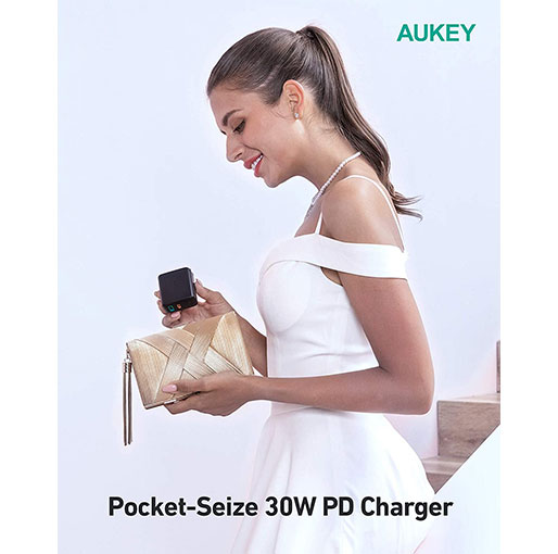 AUKEY Focus iPhone Fast Charger 30W 2-Port USB C Charger