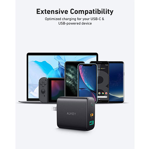 AUKEY Focus iPhone Fast Charger 30W 2-Port USB C Charger