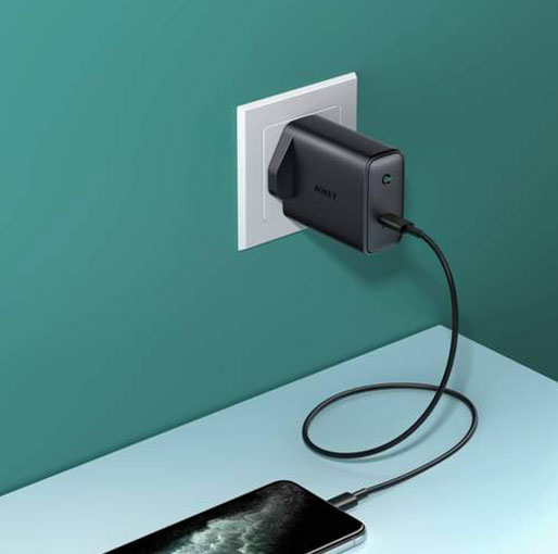 Aukey Focus 60W USB-C Power Delivery Charger with GaN Power Tech