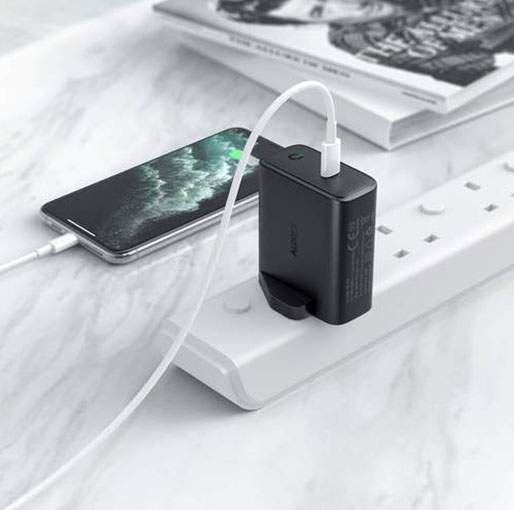 Aukey Focus 60W USB-C Power Delivery Charger with GaN Power Tech