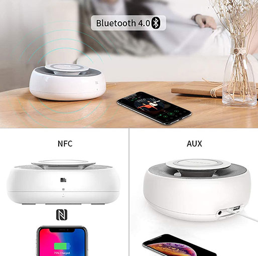 Nillkin Wireless Bluetooth Speaker with Fast Wireless Charger Aux-in Mic Fast USB Charger