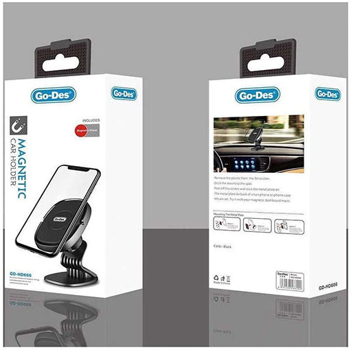 Buy Go-Des GD-HD666 Magnetic Dashboard Car Phone Mount Holder at best price in Qatar.