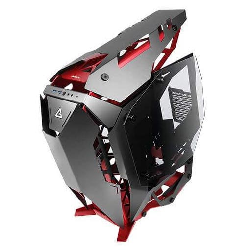 Antec TORQUE Black Red Aluminum ATX Mid Tower Computer Case 6