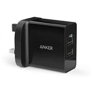 Anker 24W 2 Port USB Wall Charger - Black