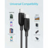 Anker PowerLine III USB-C to Lightning Cable (0.3m1ft) – Black