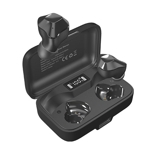 Buy Energizer UB2609 True Wireless Stereo In-Ear Earbuds Bluetooth 5.0, Waterproof With 2600mAh Digital Display Charging Case black in Qatar