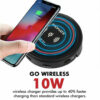 Promate USB C Hub with Qi Wireless Charger, USB Type-C Docking Station with 100W Type-C Power Delivery, HDMI 4K, Dual USB Port, Ethernet Port and Detachable Qi Wireless Charging Pad, CenterHub - Maroon