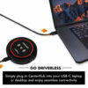 Promate USB C Hub with Qi Wireless Charger, USB Type-C Docking Station with 100W Type-C Power Delivery, HDMI 4K, Dual USB Port, Ethernet Port and Detachable Qi Wireless Charging Pad, CenterHub - Maroon