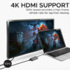 Promate Type-C to HDMI Adapter, Premium High Definition 4K 30Hz Video Converter USB-C to HDMI with Audio Output for USB Type-C Enabled Devices, iPad Pro, MacBook, MediaLink-H1 Grey