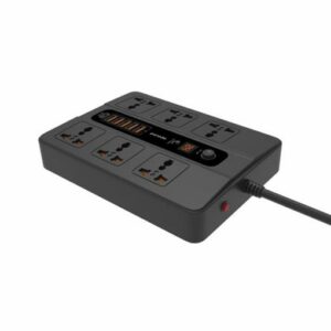 Porodo 6 AC 5 USB & USB-C PD Multiport Socket (Black)