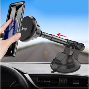 Buy Yesido C41 Telescopic Magnetic Car Phone Holder Stand Dashboard Windshield Sucker Car Mount Holder For iPhone Samsung Car Holder at best price in Qatar.