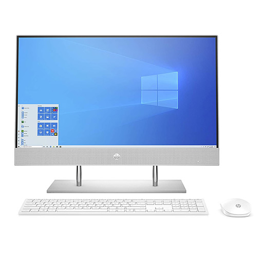 Buy HP 24-DP001 All-in-One Pavilion Desktop(107J9EA#ABV),Core i5-1035G1,8GB,1TB HDD,256GB SSD,NVIDIA 2GB GDDR5, Windows 10,23.8 inch FHD - Silver at best price in Qatar.