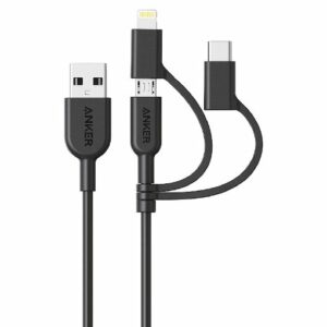 Anker PowerLine II 3-in-1 Cable - 3ft, Black