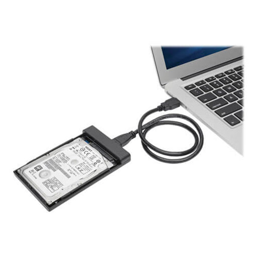 Tripp Lite USB 3.0 SuperSpeed External 2.5 in. SATA Hard Drive Enclosure with Built-In Cable and UASP Support