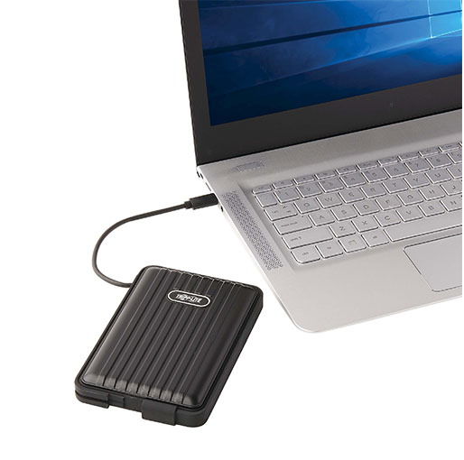 Tripp Lite USB-C to SATA SSD/HDD Enclosure Adapter - USB 3.1 Gen 2 (10 Gbps), Thunderbolt 3, IP66 Rated, UASP
