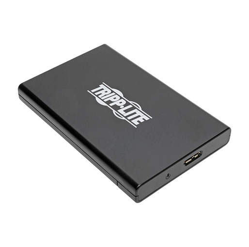 Tripp Lite USB 3.0 SuperSpeed External 2.5 in. SATA Hard Drive Enclosure with Built-In Cable and UASP Support