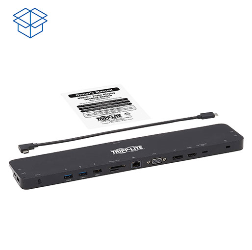 Tripp Lite USB-C Dock - 4K HDMI, VGA, USB 3.2 Gen 1, USB-A/C Hub, GbE, Memory Card, 100W PD Charging