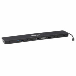 Tripp Lite USB-C Dock - 4K HDMI, VGA, USB 3.2 Gen 1, USB-A/C Hub, GbE, Memory Card, 100W PD Charging
