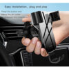 YESIDO C87 Elegant Tempered Glass Panel Car Air Vent Mobile Phone Holder Aluminum Alloy Gravi