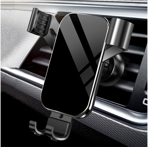 YESIDO C87 Elegant Tempered Glass Panel Car Air Vent Mobile Phone Holder Aluminum Alloy Gravi