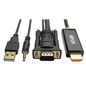 Tripp Lite VGA + Audio to HDMI Adapter Cable with USB Power, 1920 x 1080 (1080p) @ 60 Hz (M/M), 6 ft. (1.83 m)