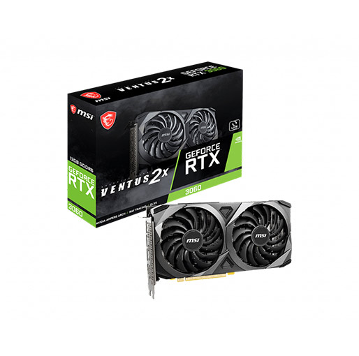 Buy MSI Geforce RTX 3060 Ventus 2X OC 912-V397-050 - 12GB GDDR6, 192-bit, 1807 MHz / 15 Gbps, DisplayPort x 3,PCI Express® Gen 4, Gaming Graphics Card at best price in Qatar.