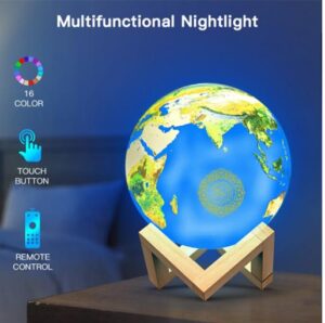 Buy Muslim AZAN Quran Speaker Earth lamp Wireless Bluetooth Speakers Quran Speakers 3D Quran Touch Lamp 16 Colors at best price in Qatar.