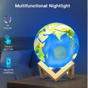Buy Muslim AZAN Quran Speaker Earth lamp Wireless Bluetooth Speakers Quran Speakers 3D Quran Touch Lamp 16 Colors at best price in Qatar.