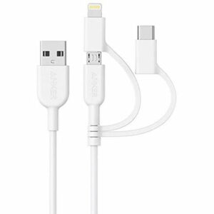 Anker A8436H21 Powerline II USB-A To 3 in 1 Charging Cable - White