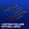 Corsair Elgato Flex Arm Kit, Four Steel Tubes with Ball Joints - Compatible with All Elgato Multi Mount Accessories - Black