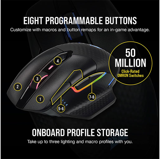 Corsair DARK CORE RGB PRO Wireless Gaming Mouse