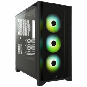 Corsair iCUE 4000X RGB Tempered Glass Mid-Tower ATX Case — Black
