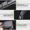 Jmary KP-2234 Professional Aluminium Tripod for All DSLR Cameras (Black)