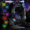 ONIKUMA K19 Gaming Headset -Xbox One Headset PS5 Headset with 7.1 Surround Sound Pro Noise Canceling Gaming Headphones with Mic & RGB LED Light Compatible with PS4, Xbox One,PC
