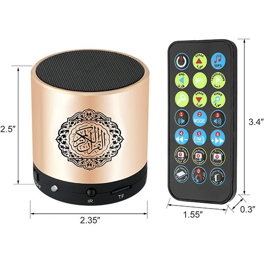 Remote Control Speaker Portable Quran Speaker MP3 Player 8GB TF FM Quran Quran Translator USB Rechargeable Speaker