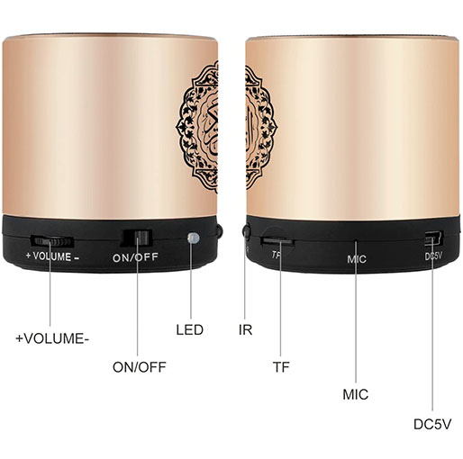 Remote Control Speaker Portable Quran Speaker MP3 Player 8GB TF FM Quran Quran Translator USB Rechargeable Speaker