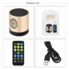 Remote Control Speaker Portable Quran Speaker MP3 Player 8GB TF FM Quran Quran Translator USB Rechargeable Speaker