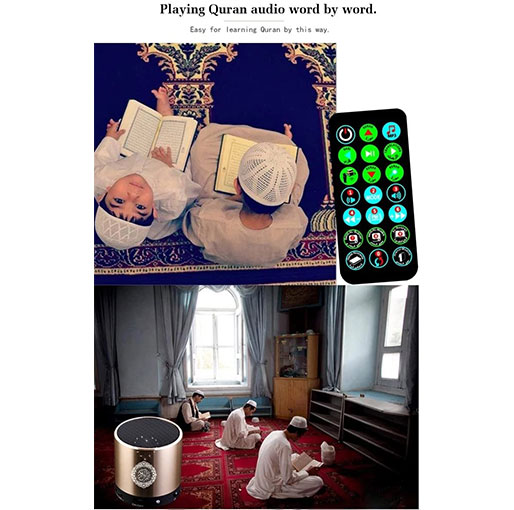 Remote Control Speaker Portable Quran Speaker MP3 Player 8GB TF FM Quran Quran Translator USB Rechargeable Speaker