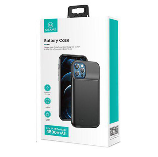 USAMS US-CD158 Battery Case for iPhone 12 Pro Max 4500mAh Black