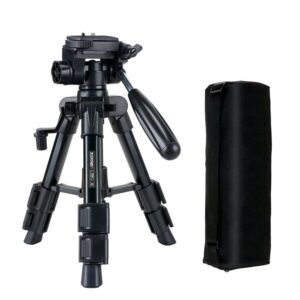Jmary 2203 Professional Aluminium Alloy Tripod Stand with 3-Way Swivel Pan Head for All DSLR Cameras