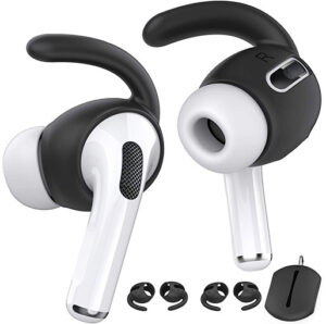 Buy AhaStyle 3 Pairs AirPods Pro Ear Hooks Anti-Slip Ear Covers Accessories Compatible with Apple AirPods Pro - Black at best price in Qatar.