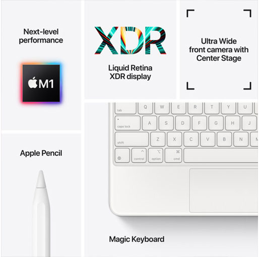 Apple 12.9 iPad Pro M1 Chip (Mid 2021, 128GB, Wi-Fi Only, Silver)