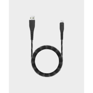 Energea NyloFlex 3A USB-A to Lightning Fast Charging Cable 3M - Black