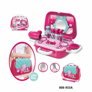 Fashion Beauty Set Trolly with Light and Music Toy for Kids, Pink