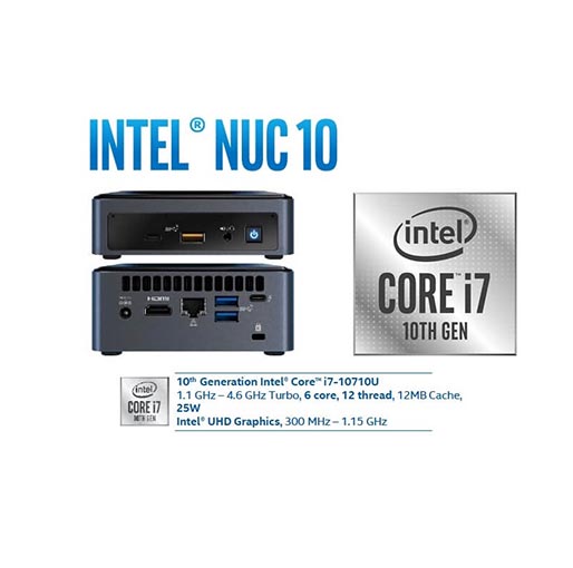 Intel NUC Mini PC Barebone with 10th Generation Intel Core i7 Processor ...